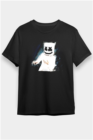 Marshmello Siyah Unisex Tişört T-Shirt - TişörtFabrikası