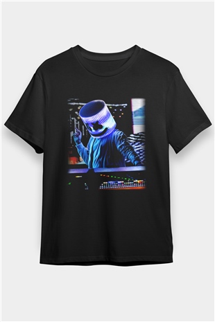 Marshmello Siyah Unisex Tişört T-Shirt - TişörtFabrikası