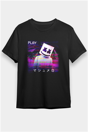 Marshmello Siyah Unisex Tişört T-Shirt - TişörtFabrikası