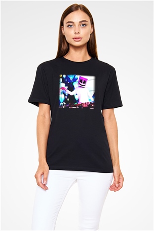 Marshmello Siyah Unisex Tişört T-Shirt - TişörtFabrikası