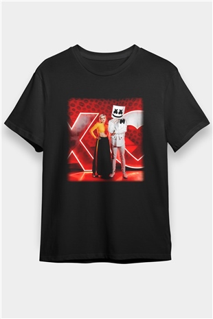 Marshmello Siyah Unisex Tişört T-Shirt - TişörtFabrikası