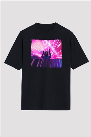 Marshmello Siyah Oversize Tişört Oversize T-shirt - TişörtFabrikası