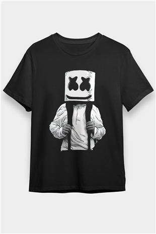 Marshmello Siyah Unisex Tişört T-Shirt - TişörtFabrikası