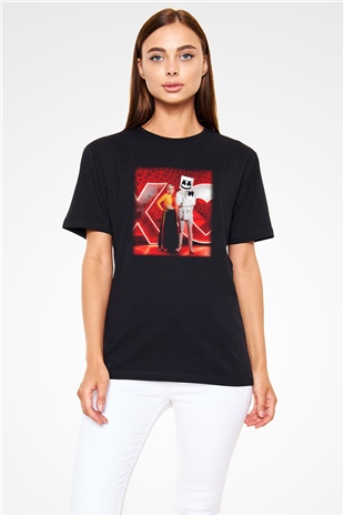 Marshmello Siyah Unisex Tişört T-Shirt - TişörtFabrikası