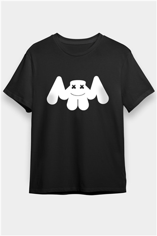 Marshmello Siyah Unisex Tişört T-Shirt - TişörtFabrikası