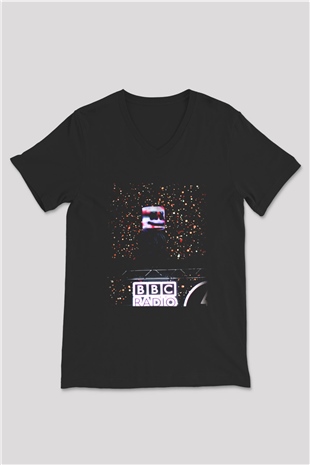 Marshmello Siyah Unisex V Yaka Tişört T-Shirt