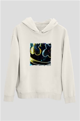 MarshmelloBaskılı Beyaz Hoodie