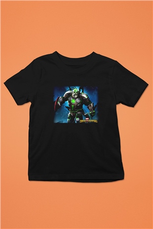 Marvel Contest of Champions Baskılı Siyah Unisex Çocuk Tişört