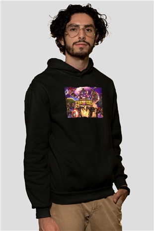 Marvel Contest of Champions Siyah Unisex Hoodie