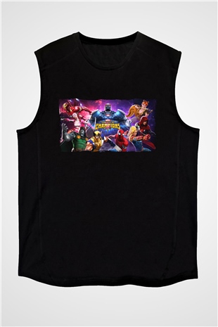 Marvel Contest of Champions Siyah Unisex Kolsuz Tişört