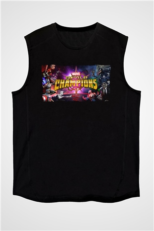 Marvel Contest of Champions Siyah Unisex Kolsuz Tişört