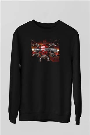 Marvel Contest of Champions Siyah Unisex Sweatshirt