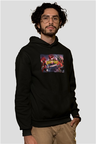 Marvel Contest of Champions Siyah Unisex Hoodie