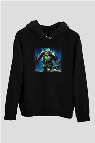 Marvel Contest of Champions Siyah Unisex Hoodie