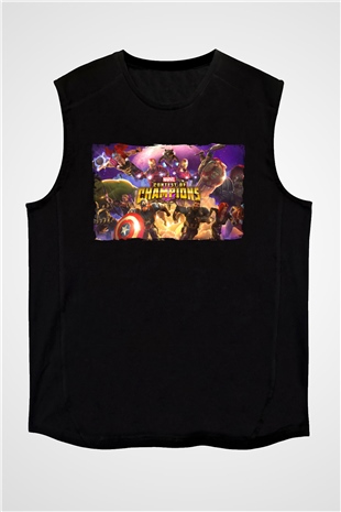 Marvel Contest of Champions Siyah Unisex Kolsuz Tişört
