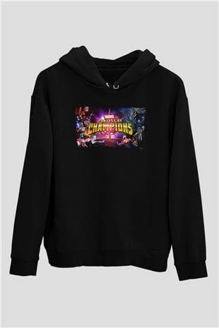 Marvel Contest of Champions Siyah Unisex Hoodie