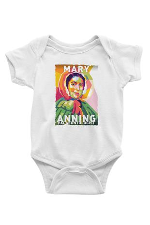 Mary Anning Baskılı Beyaz Bebek Body - Zıbın