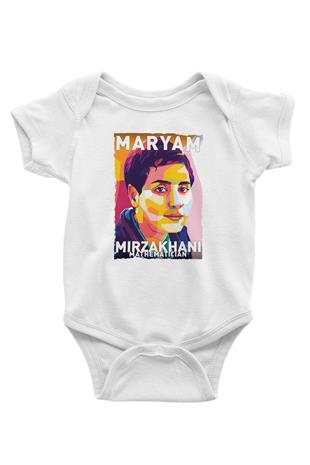 Maryam Mirzakhani Baskılı Beyaz Bebek Body - Zıbın