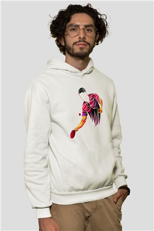 Masa tenisi Beyaz Unisex Hoodie