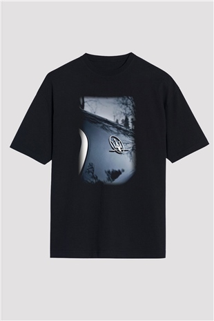 Maserati Siyah Unisex Oversize Tişört T-Shirt