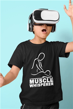 Masör Siyah Unisex Çocuk Tişört