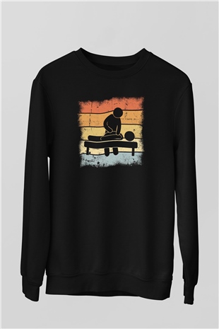 Masör Siyah Unisex Sweatshirt