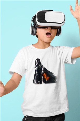 Mass Effect Baskılı Beyaz Unisex Çocuk Tişört