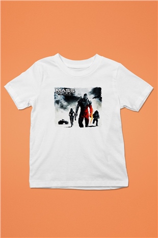 Mass Effect Beyaz Unisex Çocuk Tişört