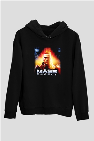 Mass Effect Siyah Unisex Hoodie