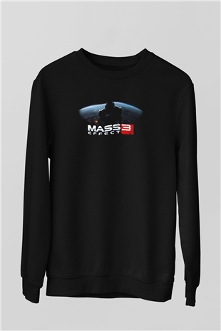 Mass Effect Siyah Unisex Sweatshirt