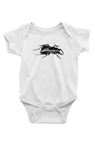 Massive Attack Baskılı Beyaz Unisex Bebek Body - Zıbın