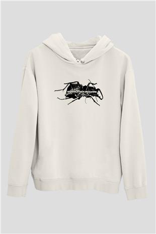 Massive Attack Baskılı Beyaz Unisex Kapüşonlu Sweatshirt