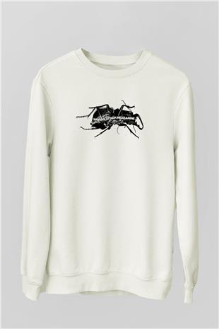 Massive Attack Baskılı Beyaz Unisex Sweatshirt