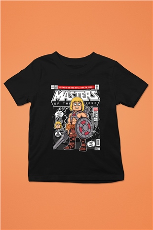Master Baskılı Unisex Siyah Çocuk Tişört