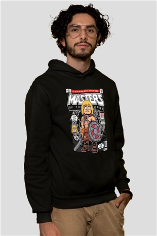 Master Baskılı Unisex Siyah Hoodie