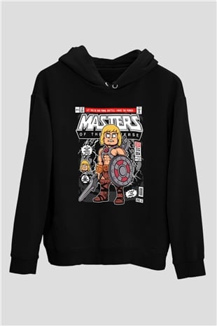 Master Baskılı Unisex Siyah Hoodie