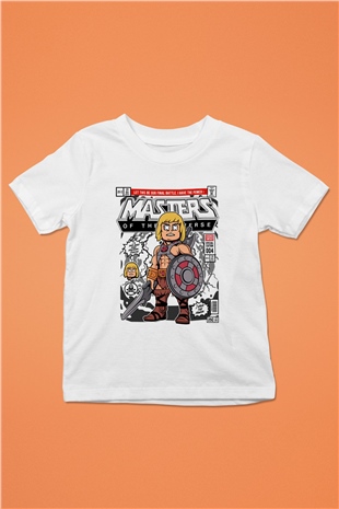 Master Of The Universe Baskılı Unisex Beyaz Çocuk Tişört