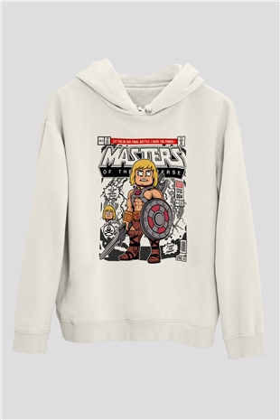 Master Of The Universe Baskılı Unisex Beyaz Hoodie