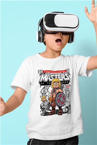 Master Of The Universe Baskılı Unisex Beyaz Çocuk Tişört