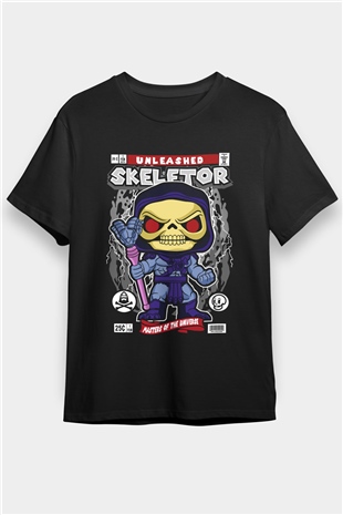 Master Of Universe Baskılı Unisex Siyah Tişört