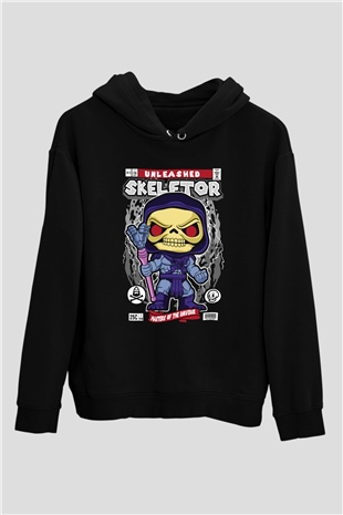 Master Of Universe Baskılı Unisex Siyah Hoodie