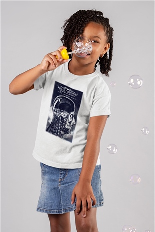 Mastodon Baskılı Beyaz Unisex Çocuk Tişört