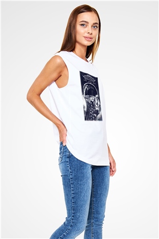 Mastodon Beyaz Unisex Kolsuz Tişört