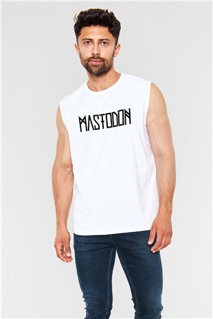 Mastodon Beyaz Unisex Kolsuz Tişört