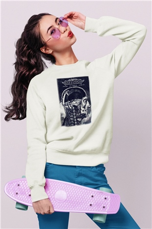 Mastodon Beyaz Unisex Sweatshirt