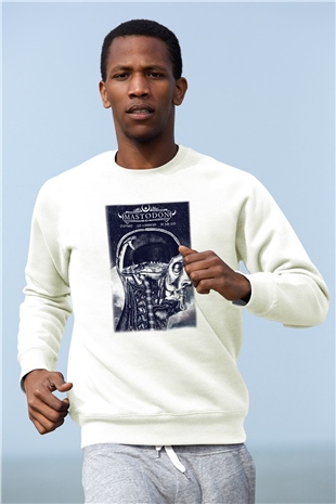 Mastodon Beyaz Unisex Sweatshirt