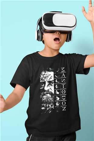 Mastodon Siyah Unisex Çocuk Tişört