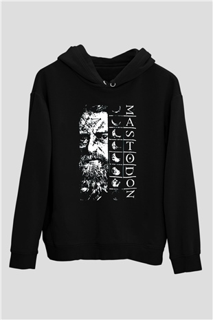 Mastodon Siyah Unisex Kapüşonlu Sweatshirt