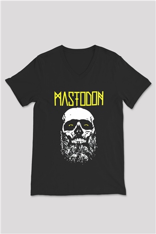 Mastodon Siyah Unisex V Yaka Tişört