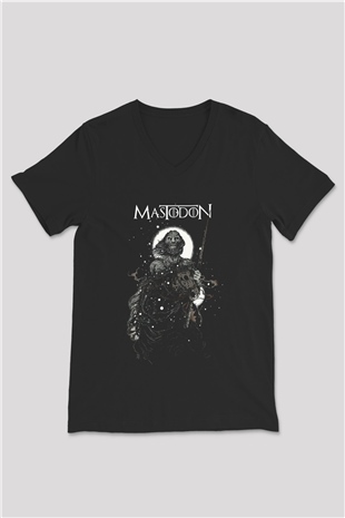 Mastodon Siyah Unisex V Yaka Tişört T-Shirt